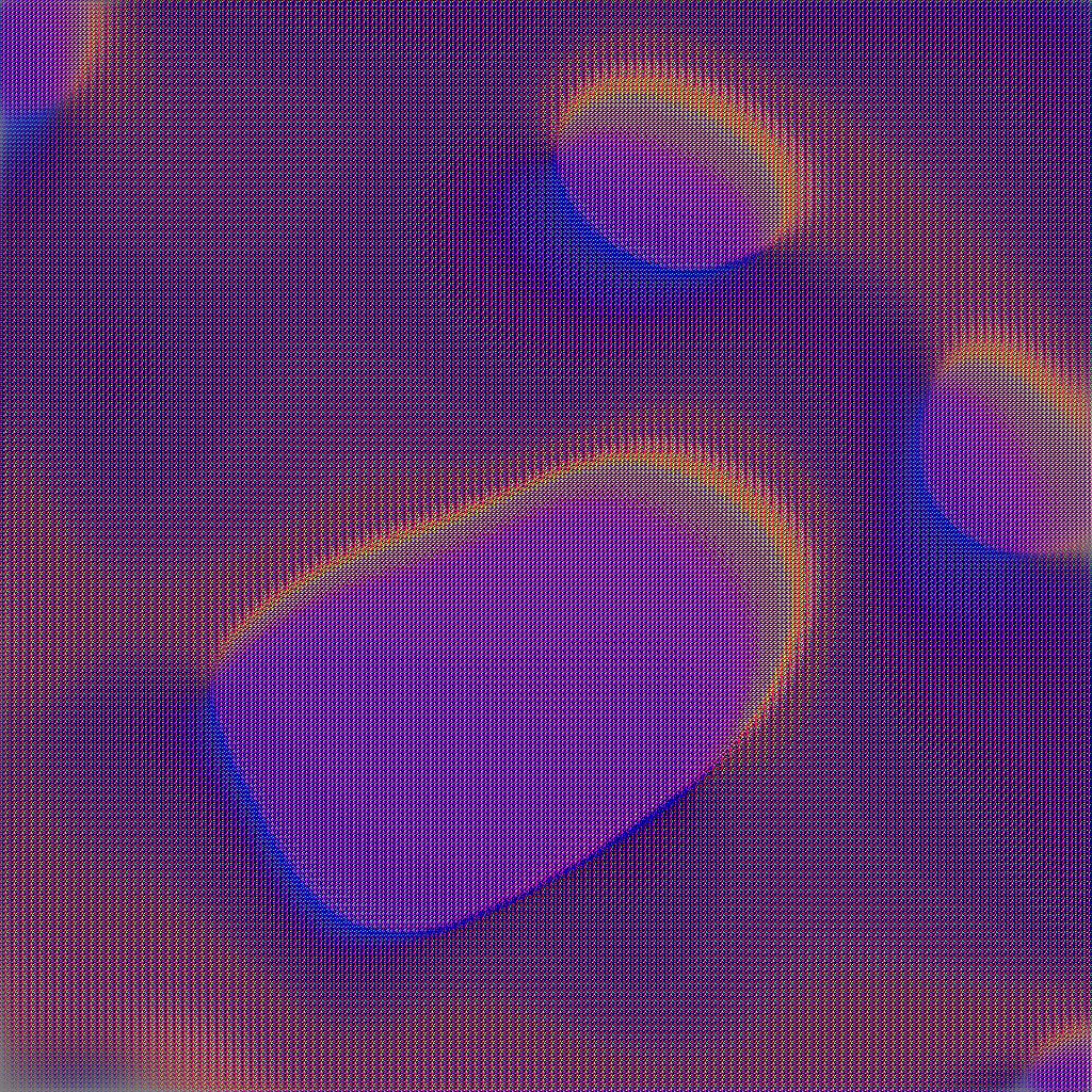 An image generated from the snowGAN using an abnormally large kernel size